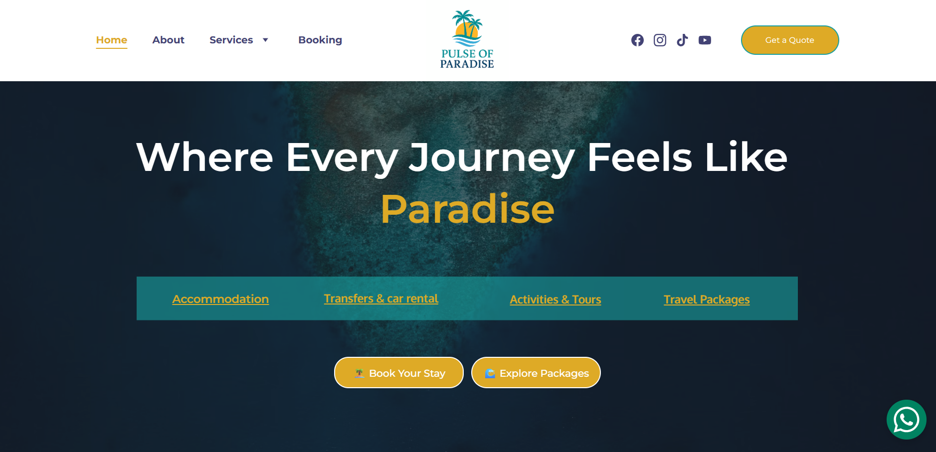 Pulse Of Paradise website screenshot