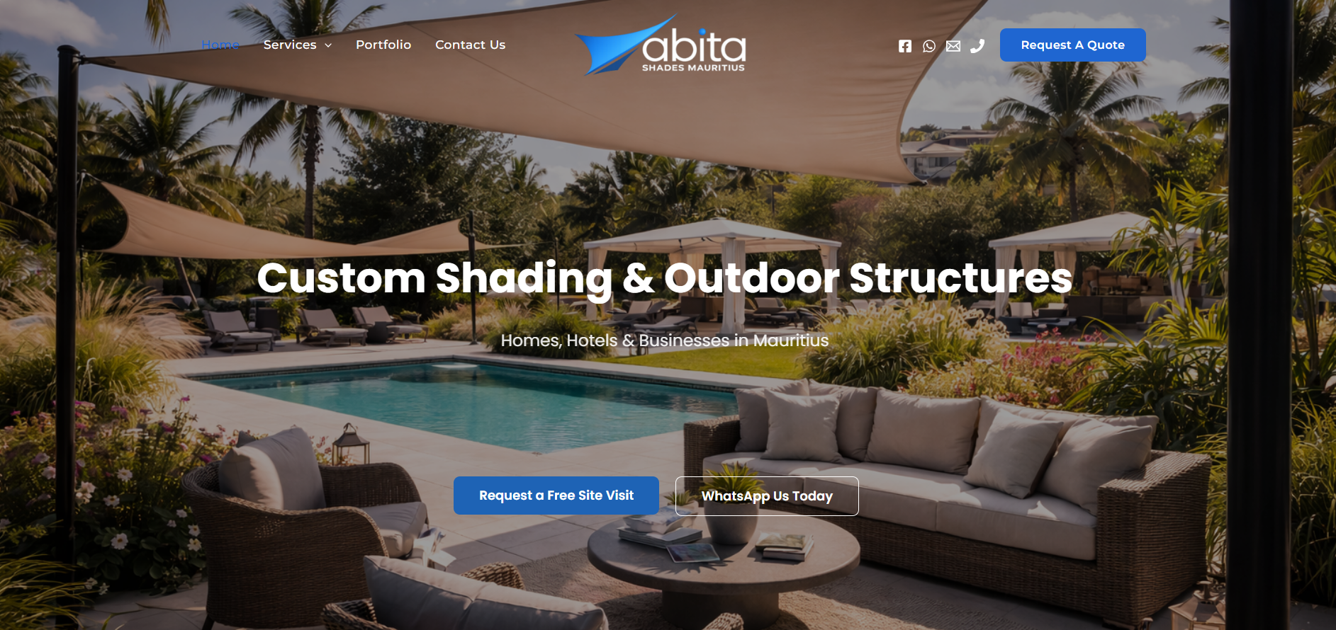 Abita Shades Mauritius website screenshot